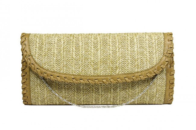 Evening Bag - Straw Like w/ Whipped Trim - Beige – BG-92072BEI